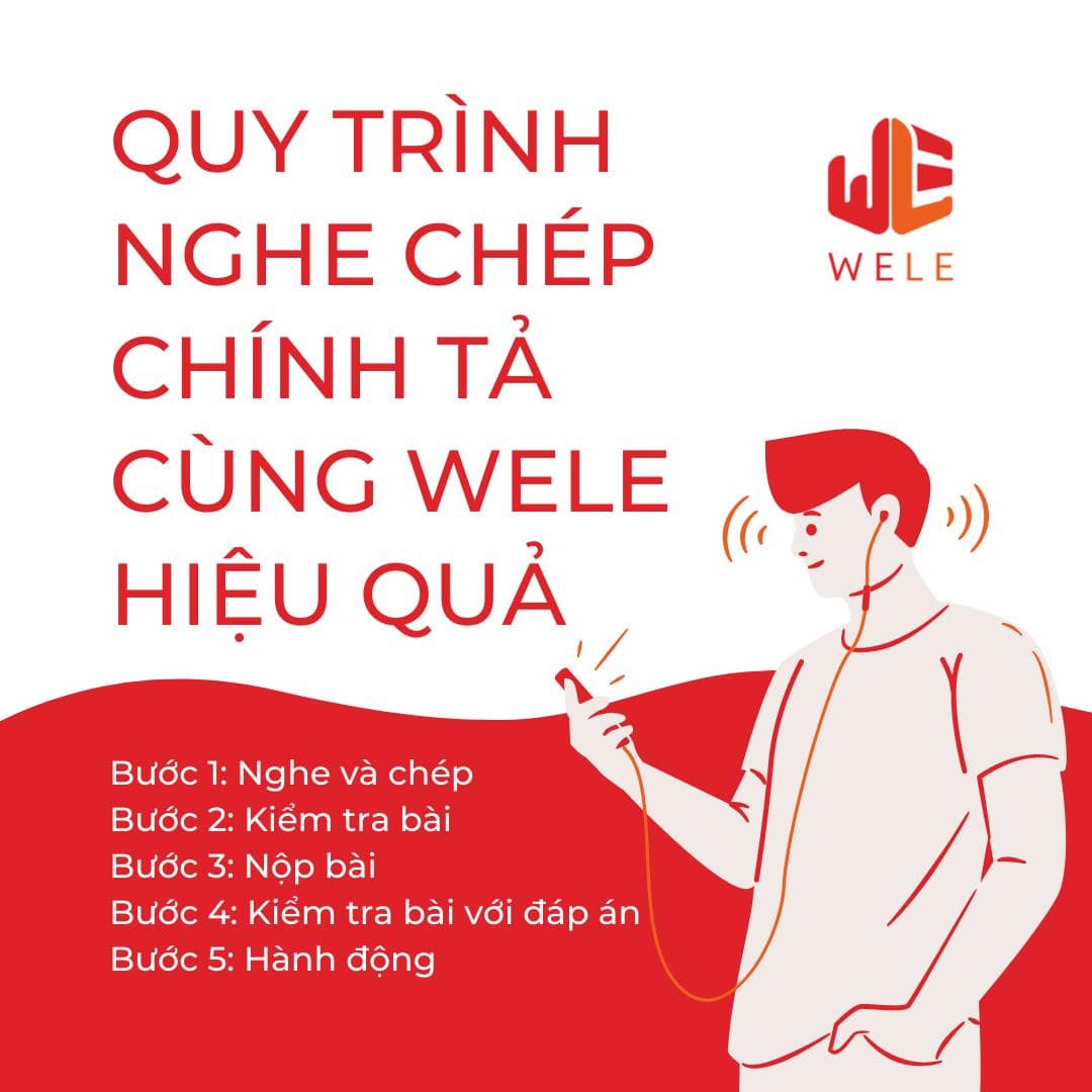 5 bước nghe chép chính tả hiệu quả