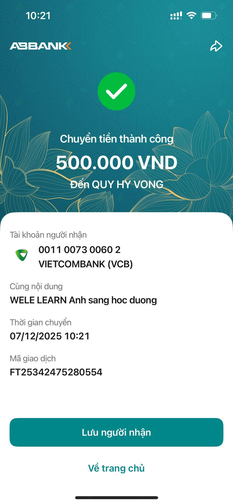 WELE Learn ủng hộ cho quỹ hy vọng hỗ trợ đồng bào lũ lụt của Vnexpress
